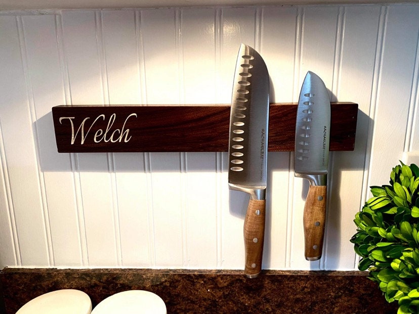 Personalized Wooden Knife Holder/block/rack Wall Etsy Sweden