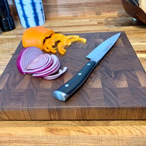North American Black Walnut End-Grain Butcher Block, Cutting Board, Chopping Block, Charcuterie Board, w/Rubber Feet