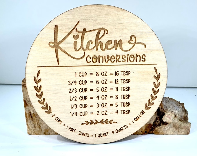 Kitchen Conversions Magnet - Hand Finished & Laser Engraved