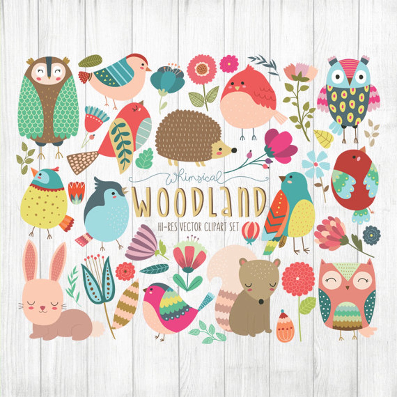 Woodland Svg Bundle Woodland Clipart Woodland Vector Autumn | Etsy