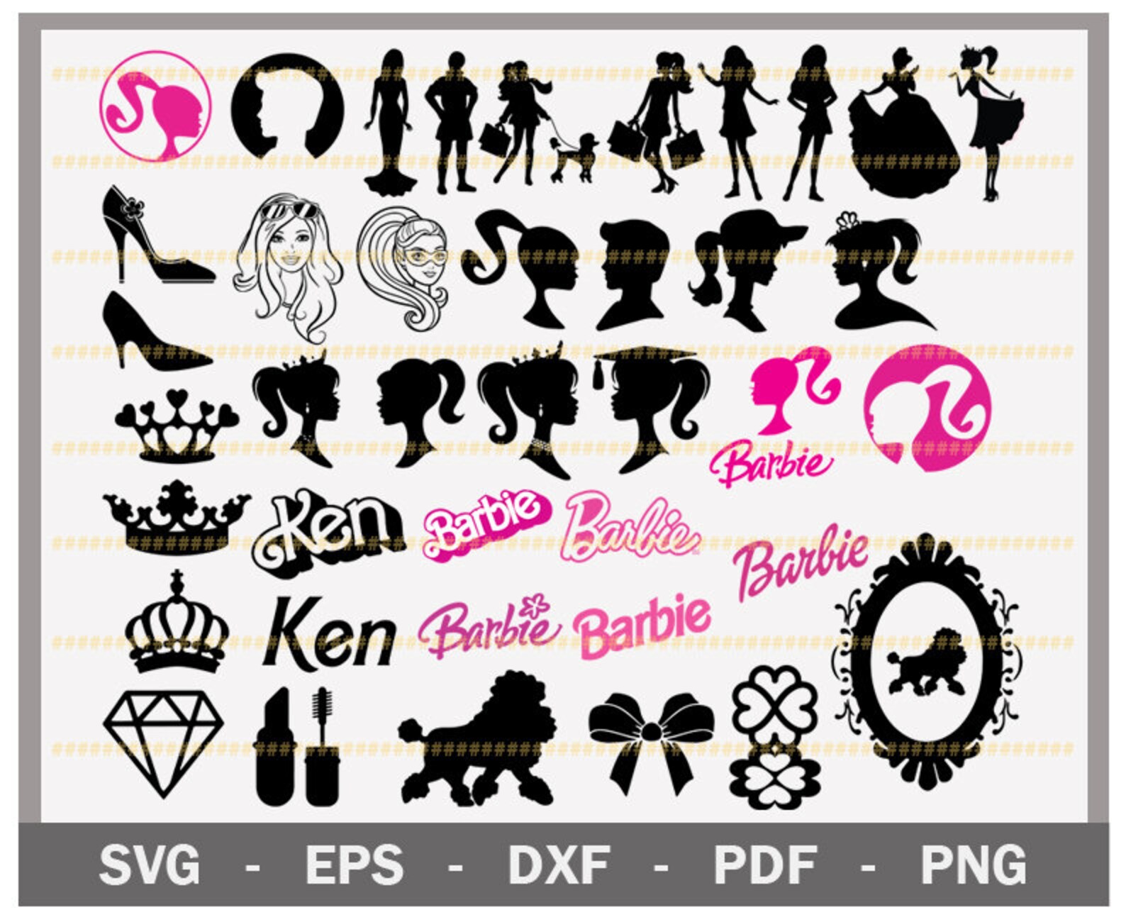 barbie and ken svg