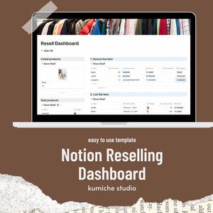 Notion Template - Reselling Dashboard für Depop | Poshmark | Mercari & andere Plattformen