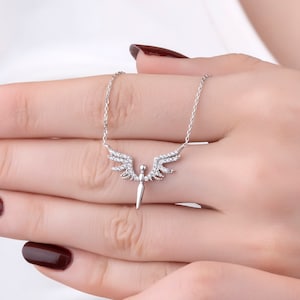 Angel Wings Necklace • Guardian Archangel Michael • Rising Wings Necklace • 925 Rose Gold, silver, gold, Religious Symbol • Angel Necklace