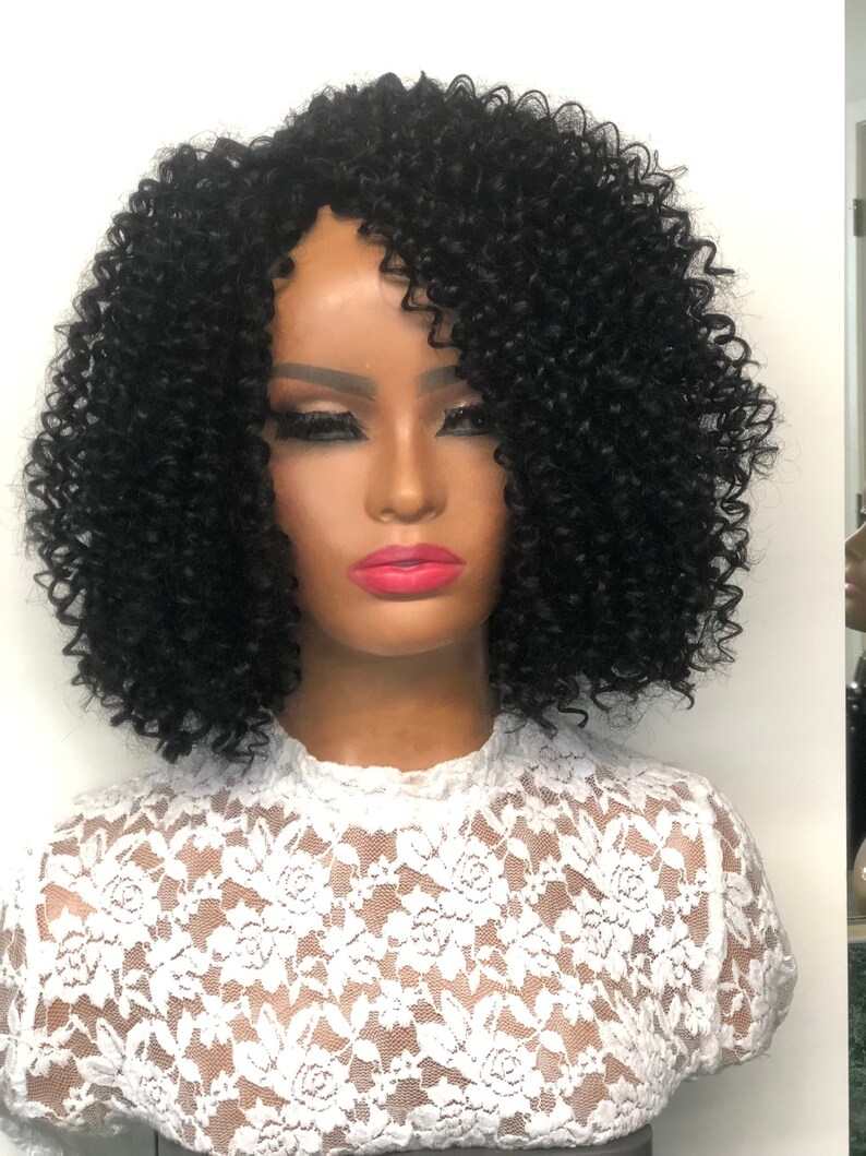 Curly Bob Wig Unit Etsy