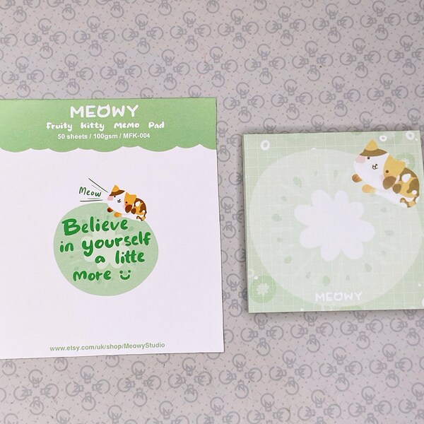 Cute cat & fruit memo pads 50 sheets