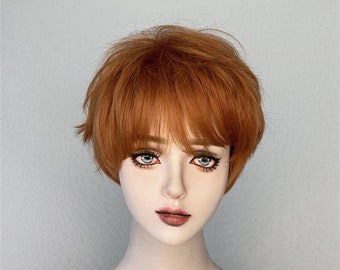 dark orange short wig