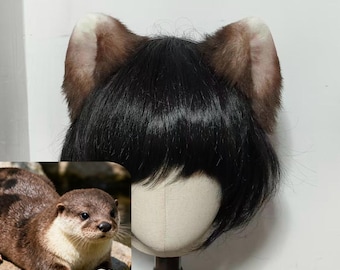 Otter Ears Headband, Custom Color Available, Cosplay Otter, Faux Fur, Fursuit, Halloween