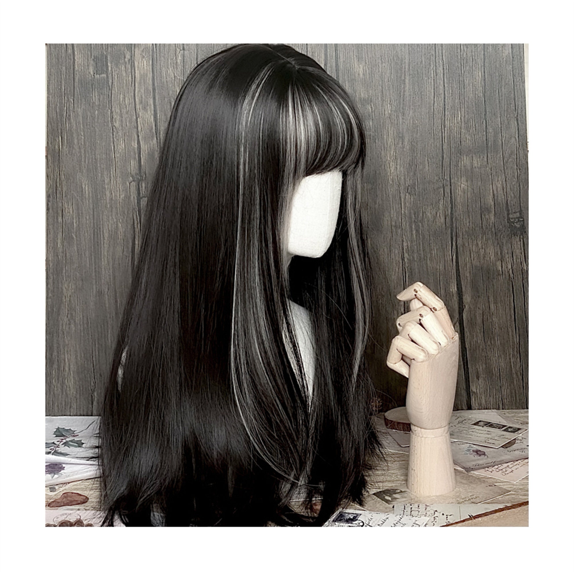 25 Inch High Temperature Filament Hair Bangs Long Straight Hair Soft Natural Color Style Cosplay Easy To Wear Clean Manage | Red And White Long Straight Hair Wig With Bangs And High 25 Inch High Temperature Filament Hair Bangs Long Straight Hair Soft Natural Color Style Cosplay Easy To Wear Clean Manage | Red And White Long Straight Hair Wig With Bangs And High