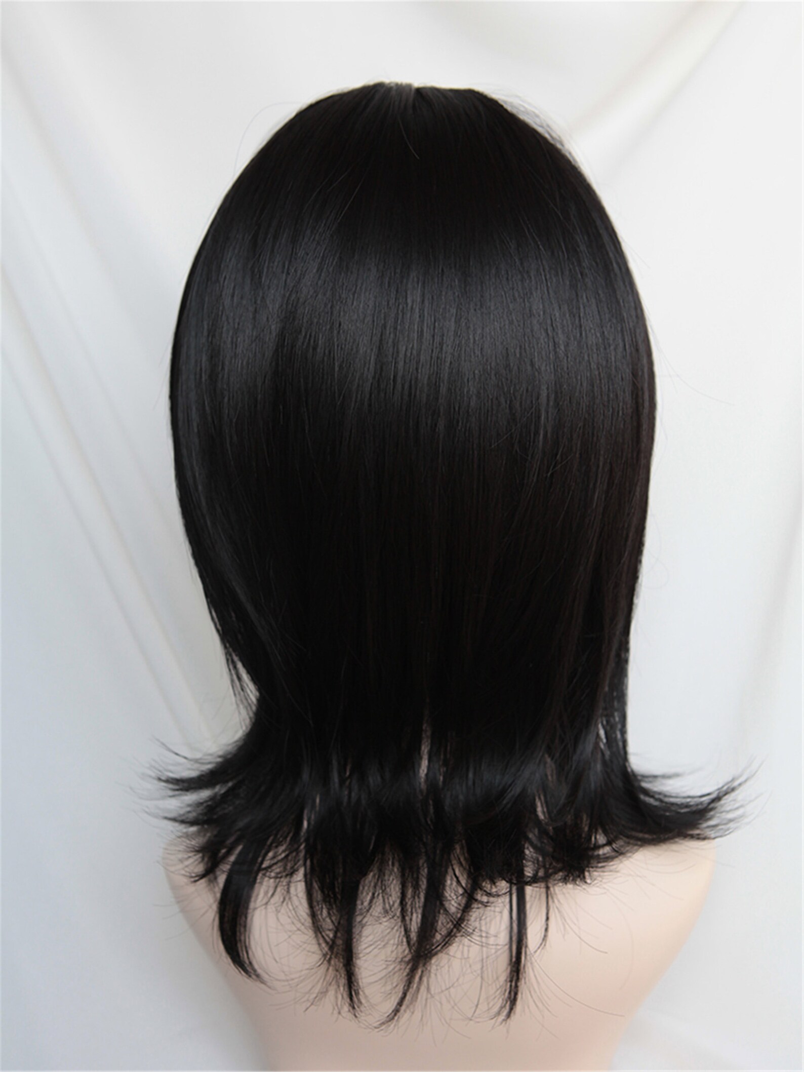 Natural Black Mullet Wig Black Irregular Fluffy Short Wig Etsy