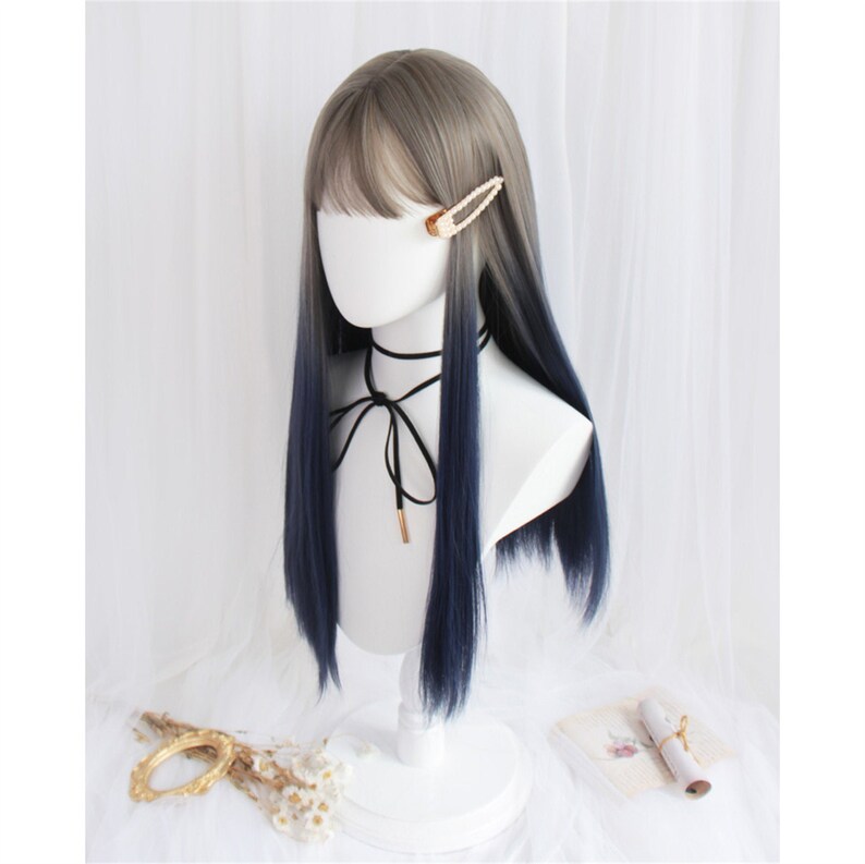 blue ribbon wig