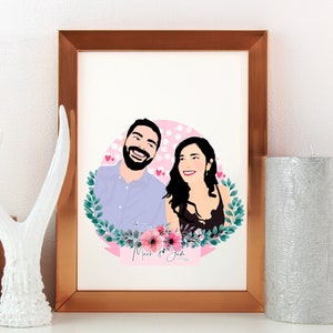 Custom portrait, Couple Portrait, Couple Illustration, Custom Couple Portrait, Family Portrait, Personalized Portrait, Couple Gift