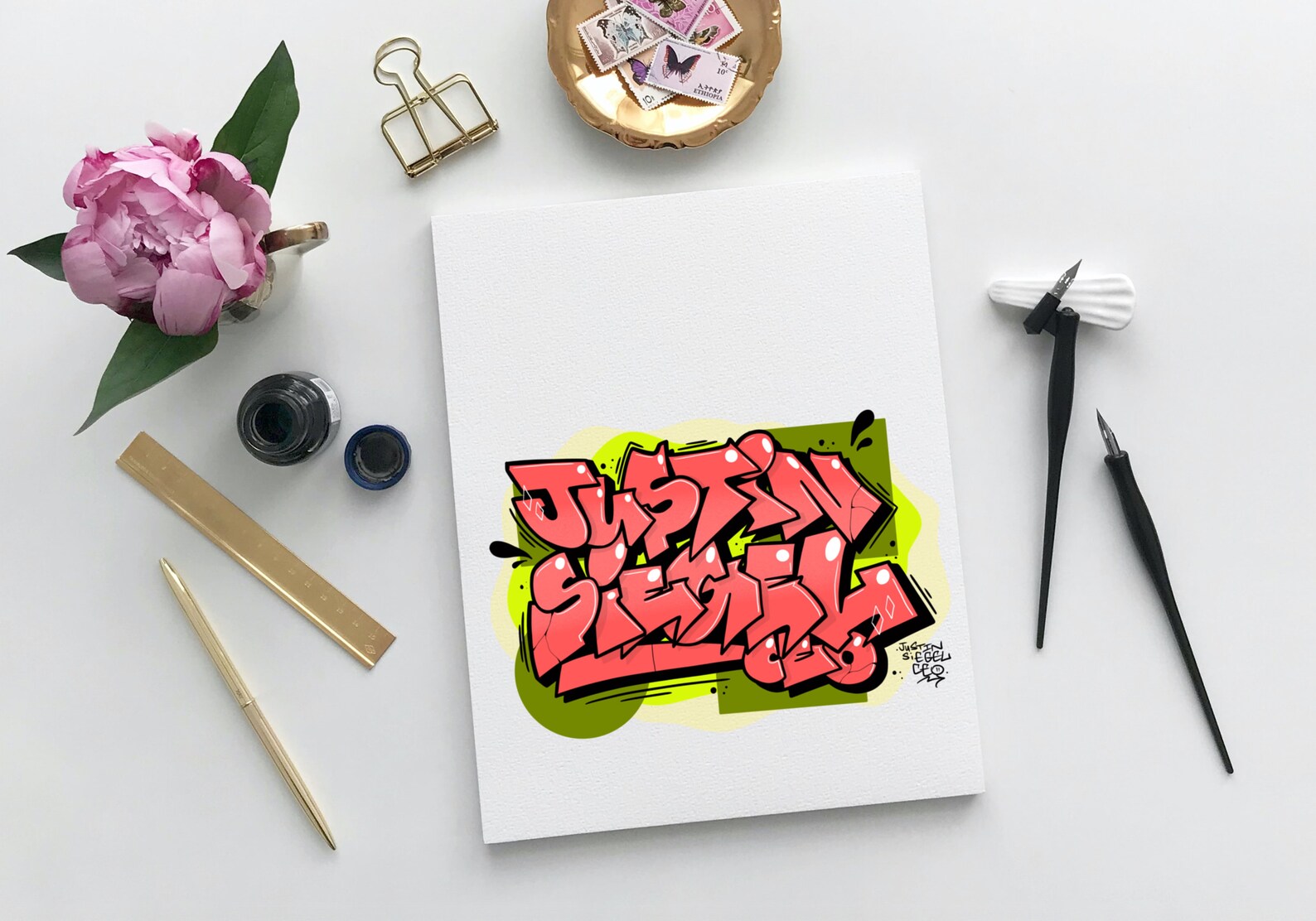 Custom Graffiti Name Printable Graffiti Canvas Wall Art | Etsy