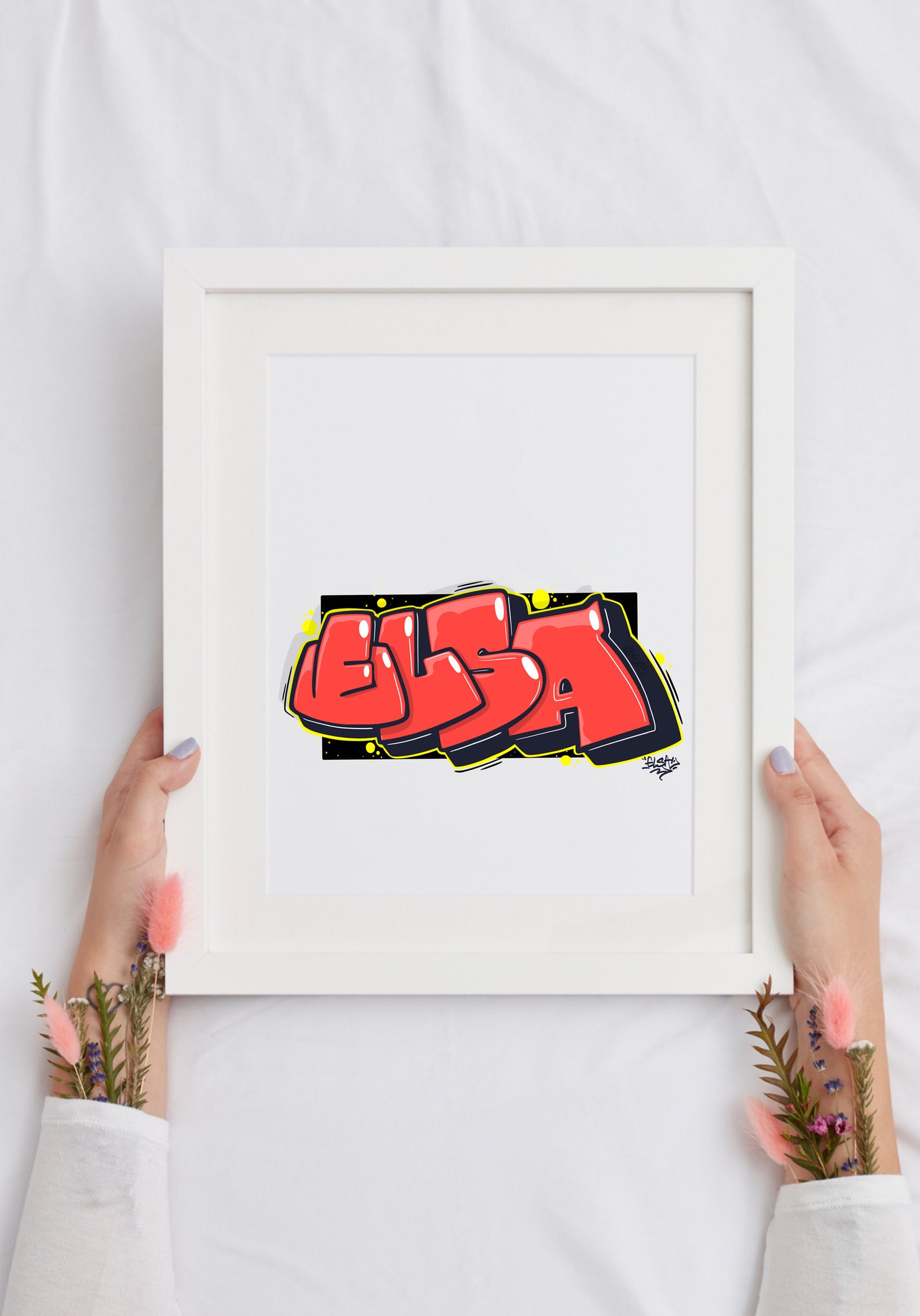 Custom Graffiti Name Printable Graffiti Canvas Wall Art | Etsy