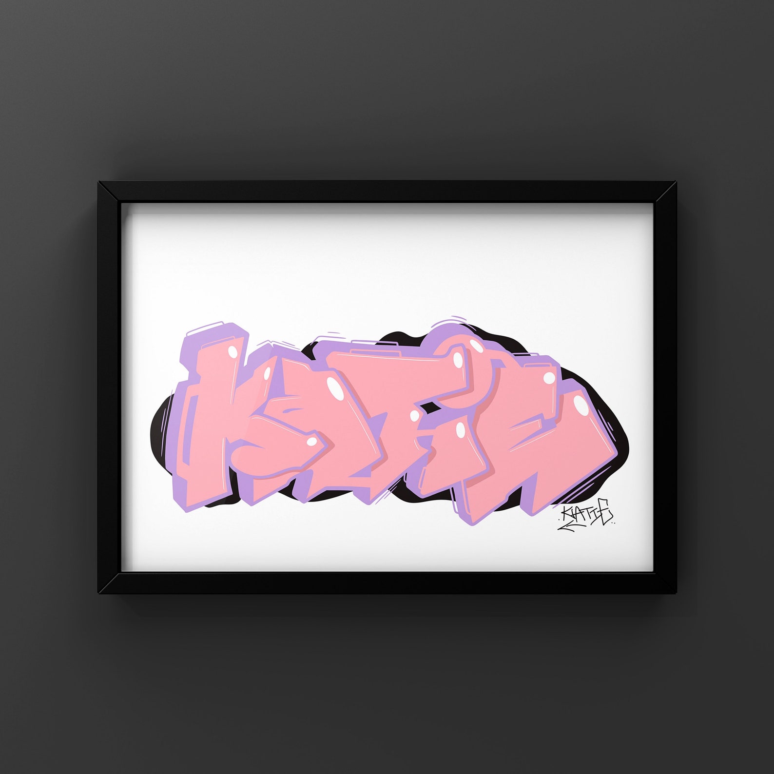 Custom Graffiti Name Printable Graffiti Canvas Wall Art | Etsy