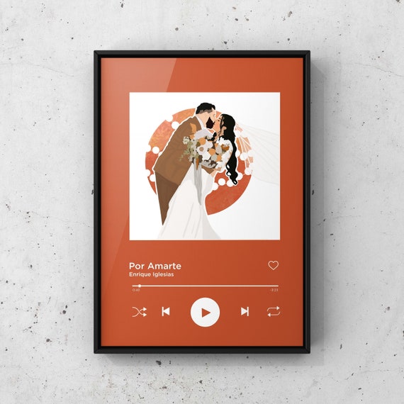 CUSTOM SPOTIFY ALBUM, Cover Spotify Drawing, Custom Portrait