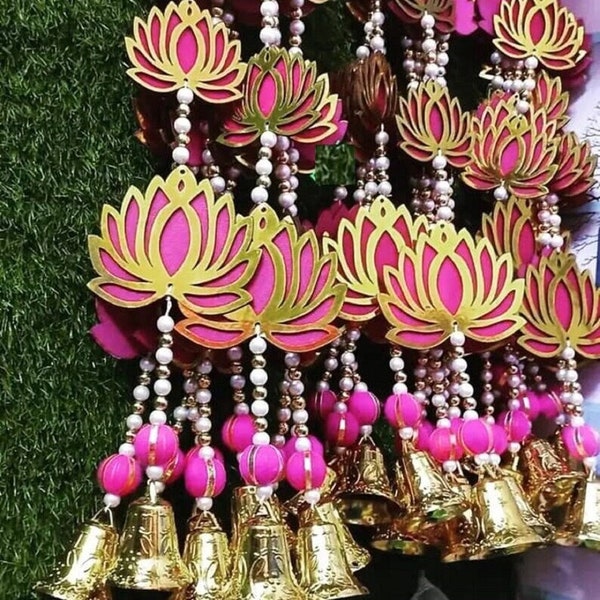 Lotus Hangings Beautiful Wall Hanging For Backdrop, Housewarming Favor, Navratri Pooja Décor, Home Décor, Party Décor, Diwali, Heena