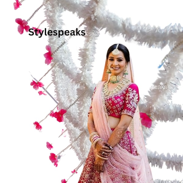 Enchanting Floral Canopy- Color Customizable Phoolon ki Chaadar Designs for a Magical Bridal Entry - Indian Bridal Inspiration