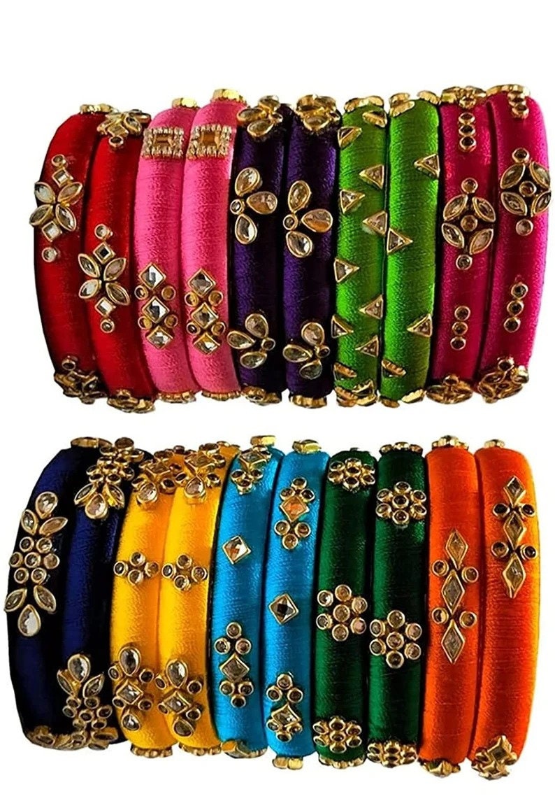 How to make silk thread bangles hotsell in telugu