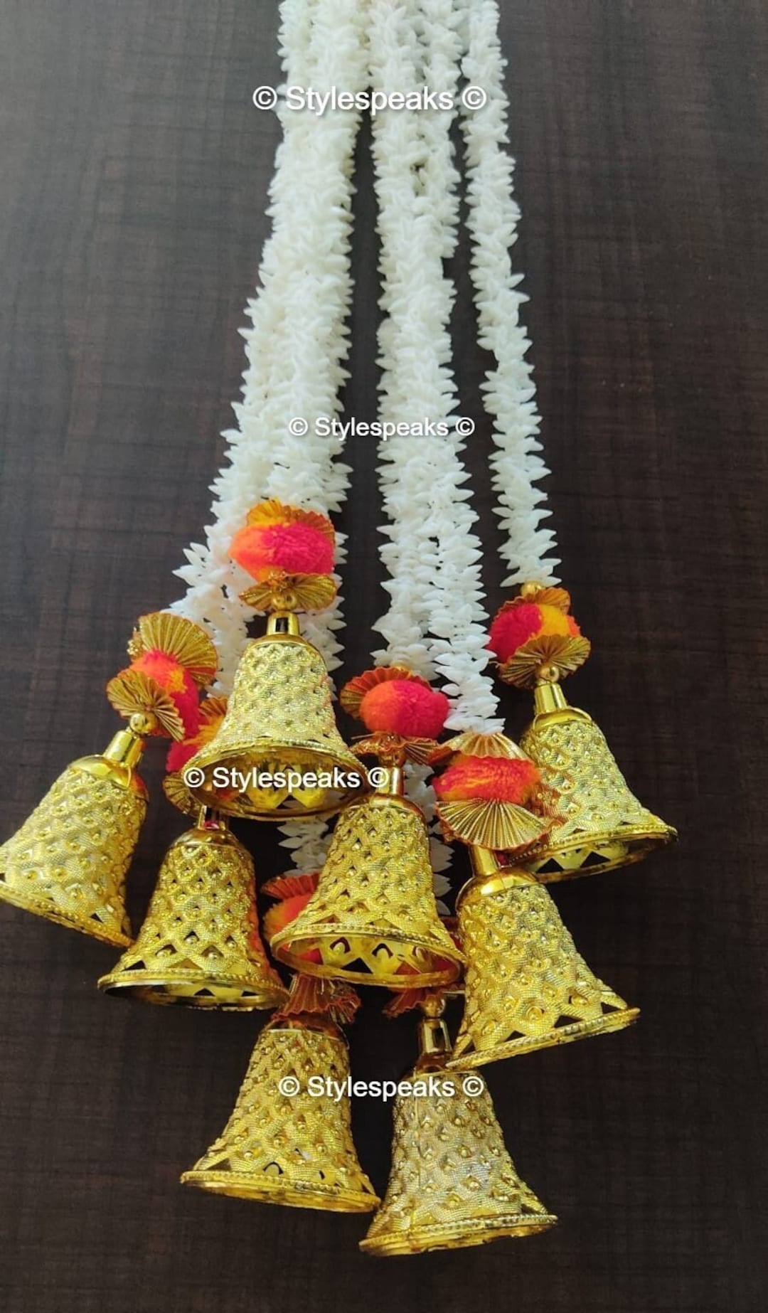 Jasmine Flower Garlands With Bell Backdrops Traditional Etsy