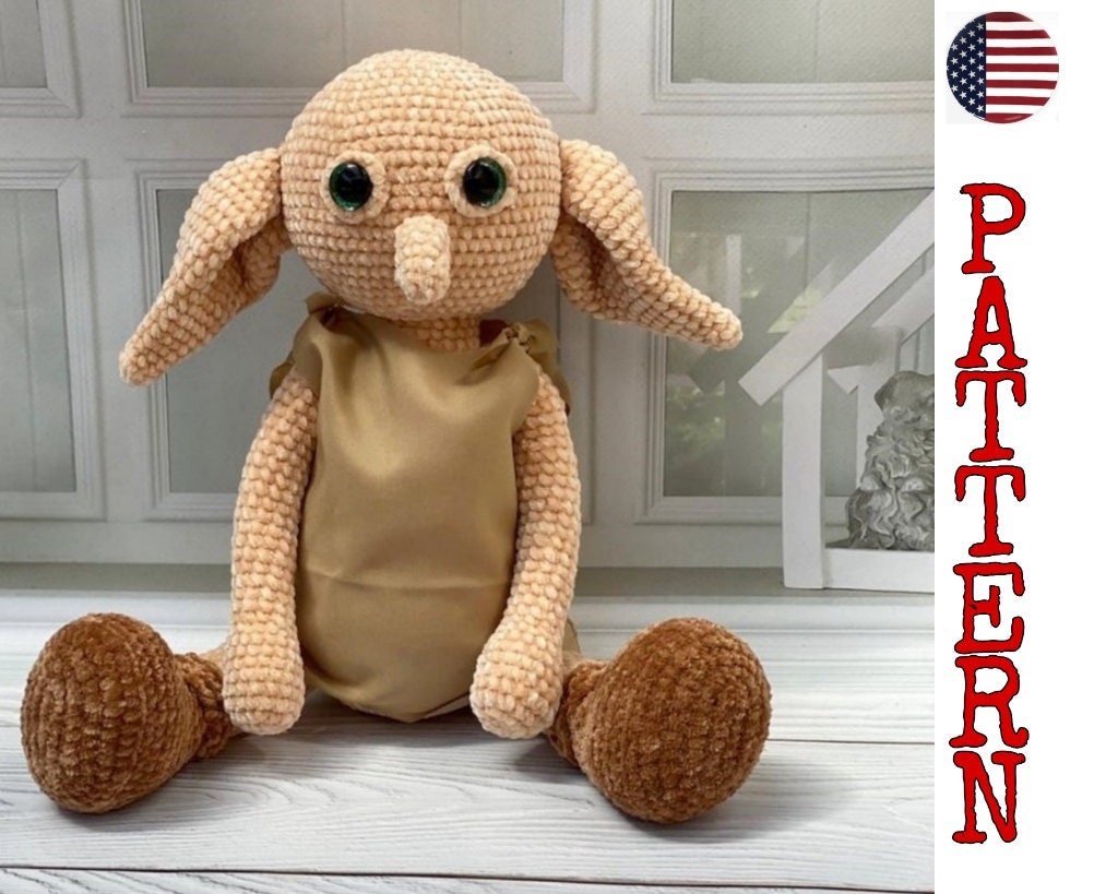 Dobby Elf Crochet Pattern Inspired Amigurumi tutorial PDF Etsy