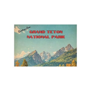 Cartolina Grand Teton in stile retrò