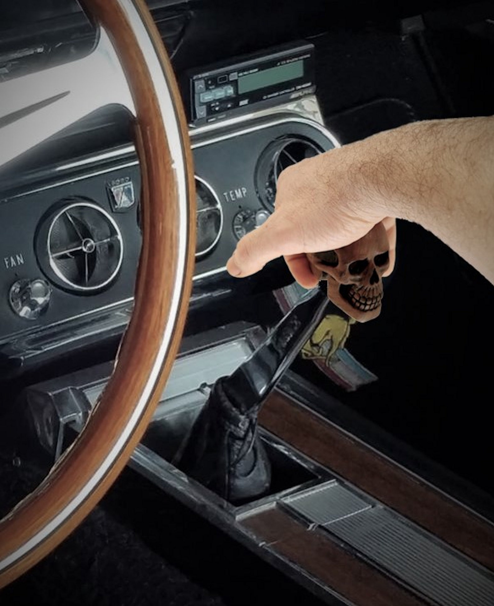 Solid Walnut Skull Shifter Knob Handcarved Custom Car Truck Etsy