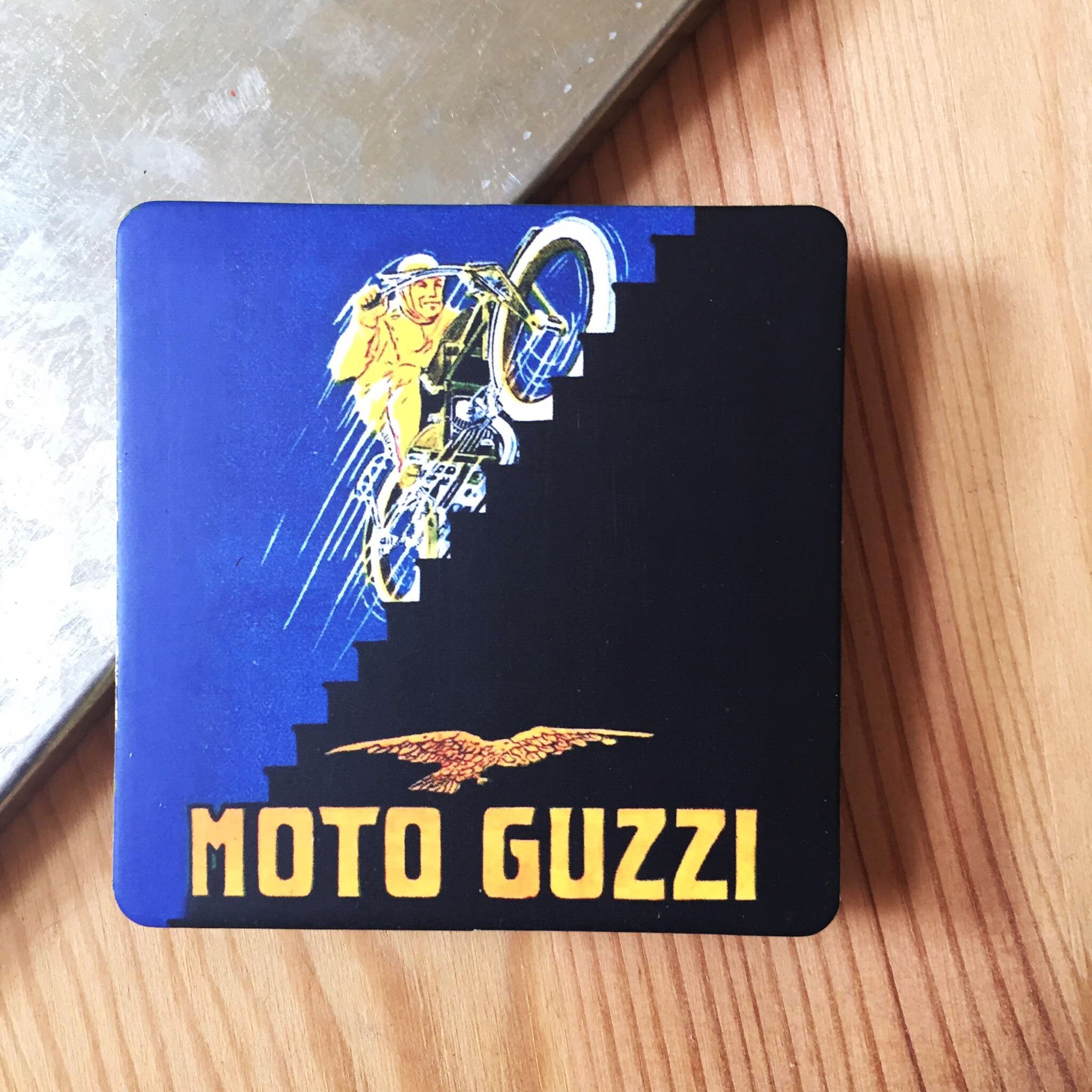 Moto Guzzi Moto Vintage | Nostalgie Aimant Pour Décor Frigo Mural Idées Cadeaux |