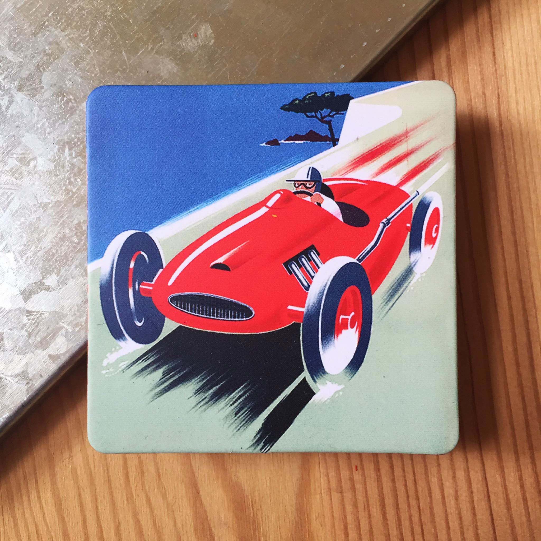 Rétro Racing Car | Nostalgie Aimant Pour Décor Frigo Mural Idées Cadeaux |