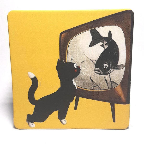 Cat Lovers "The Meeting" MAGNET For | Fridge Decor | Wall Decor | Gift Ideas |