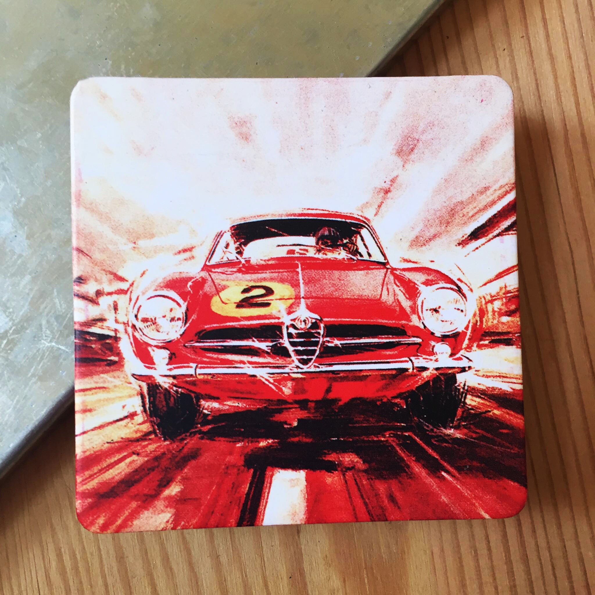 Alfa Romeo Giulietta Spider | 1959-1966Vintage Classic Car | Nostalgie Aimant Pour Décor Frigo Mural