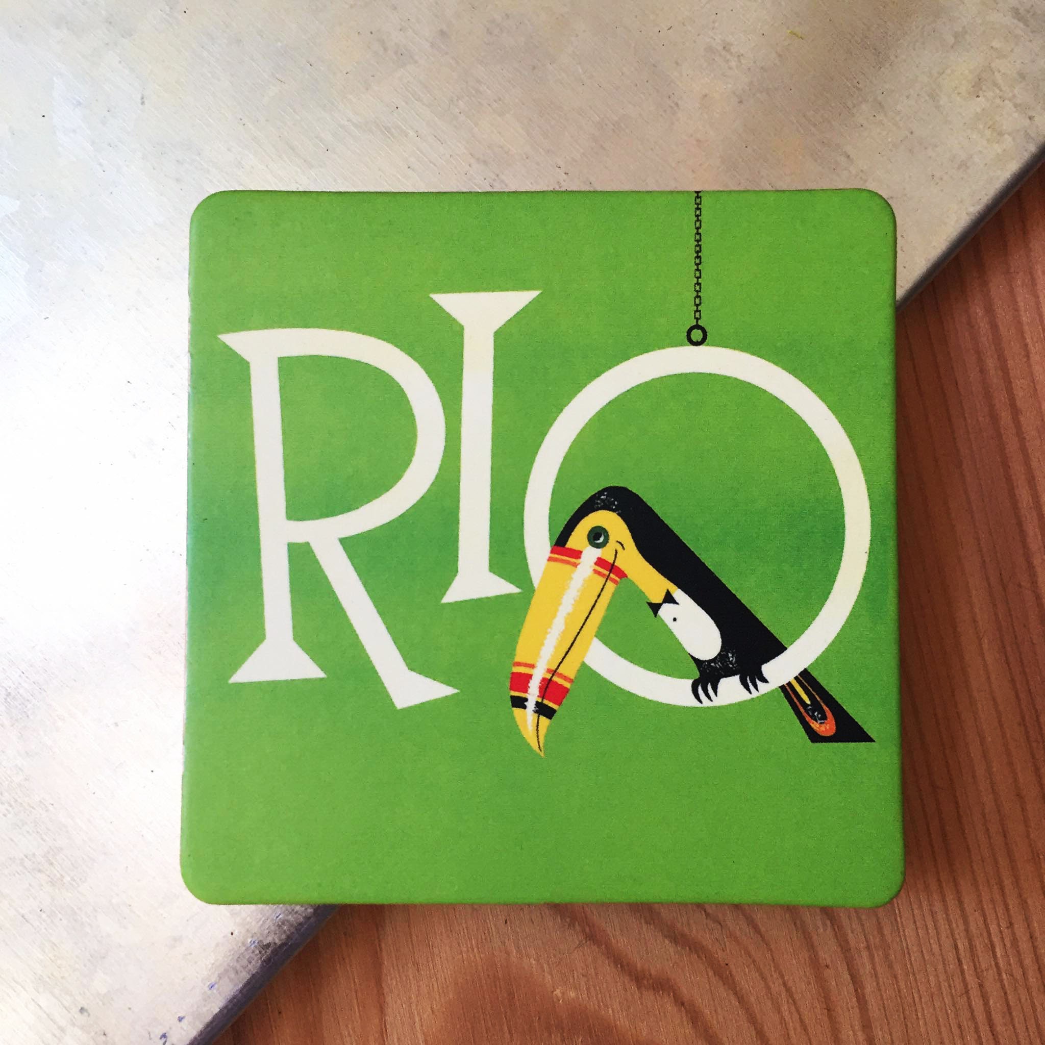 Rio Vintage Publicité Magnet Pour | Décor Frigo Mural Idées Cadeaux |
