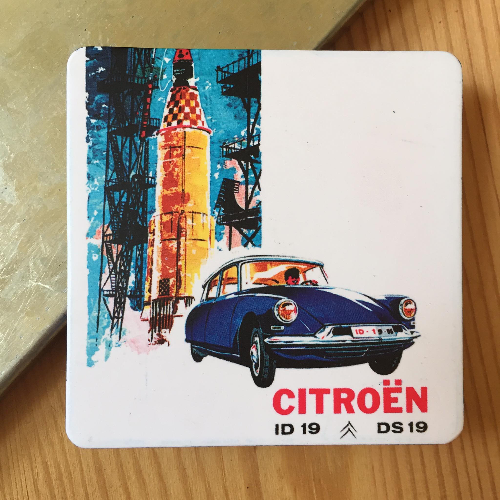 Citroën Ds19 | 1955-1977 Vintage Classic Car | Nostalgie| Aimant Pour Décor Frigo Mural Idées Cadeau