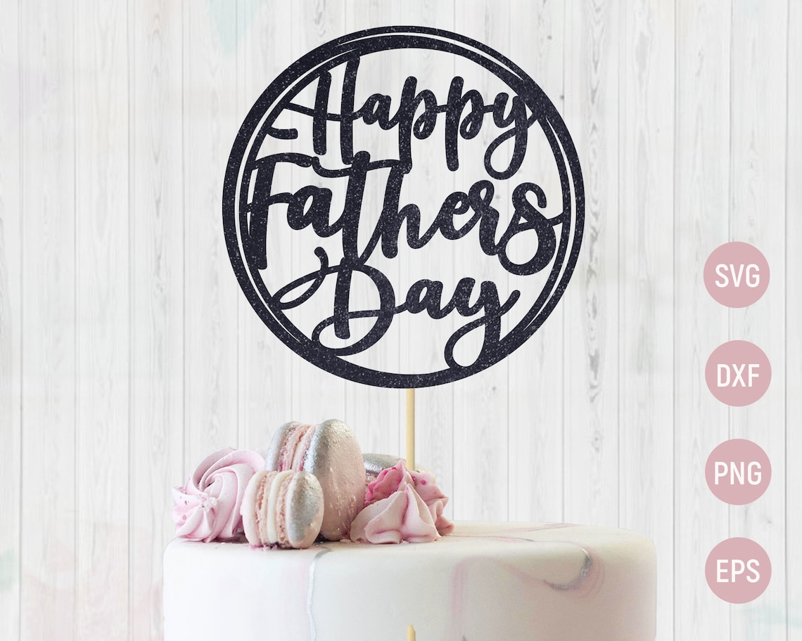 Happy fathers day cake topper svg Dad shirt svg Papa cake | Etsy