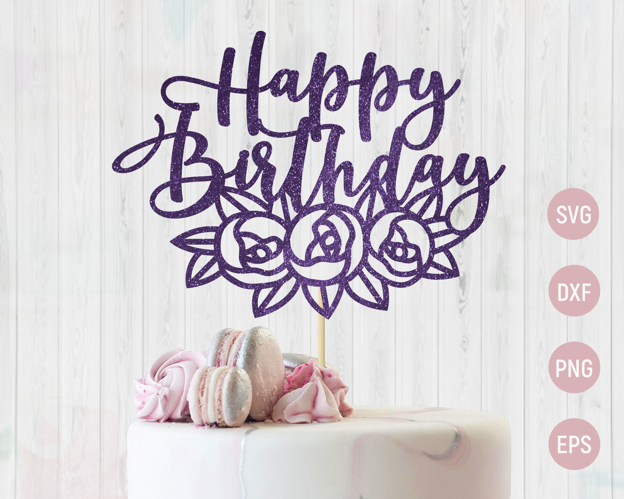 Happy Birthday Svg Cake Topper Svg Afbeelding Door Dianalovesdesign