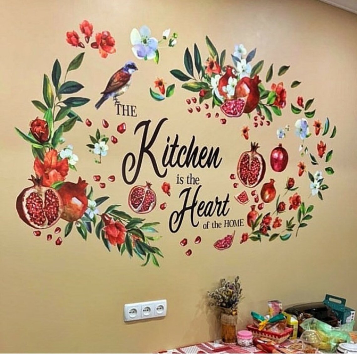 Küchenaufkleber mit Granatapfel | Etsy