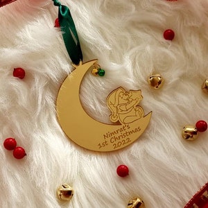 Ornamento natalizio Winnie the Pooh per bambini, specchio dorato 2022