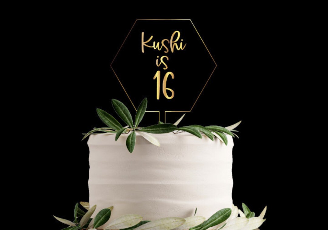4 Custom Message Acrylic Cake Topper Christening Graduation Birthday ...