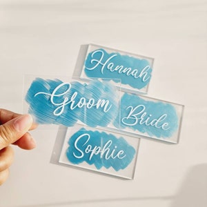 Rectangle Personalised Place Names Wedding Place Names Wedding Favours Wedding Decor Place names Acrylic Place Names image 3