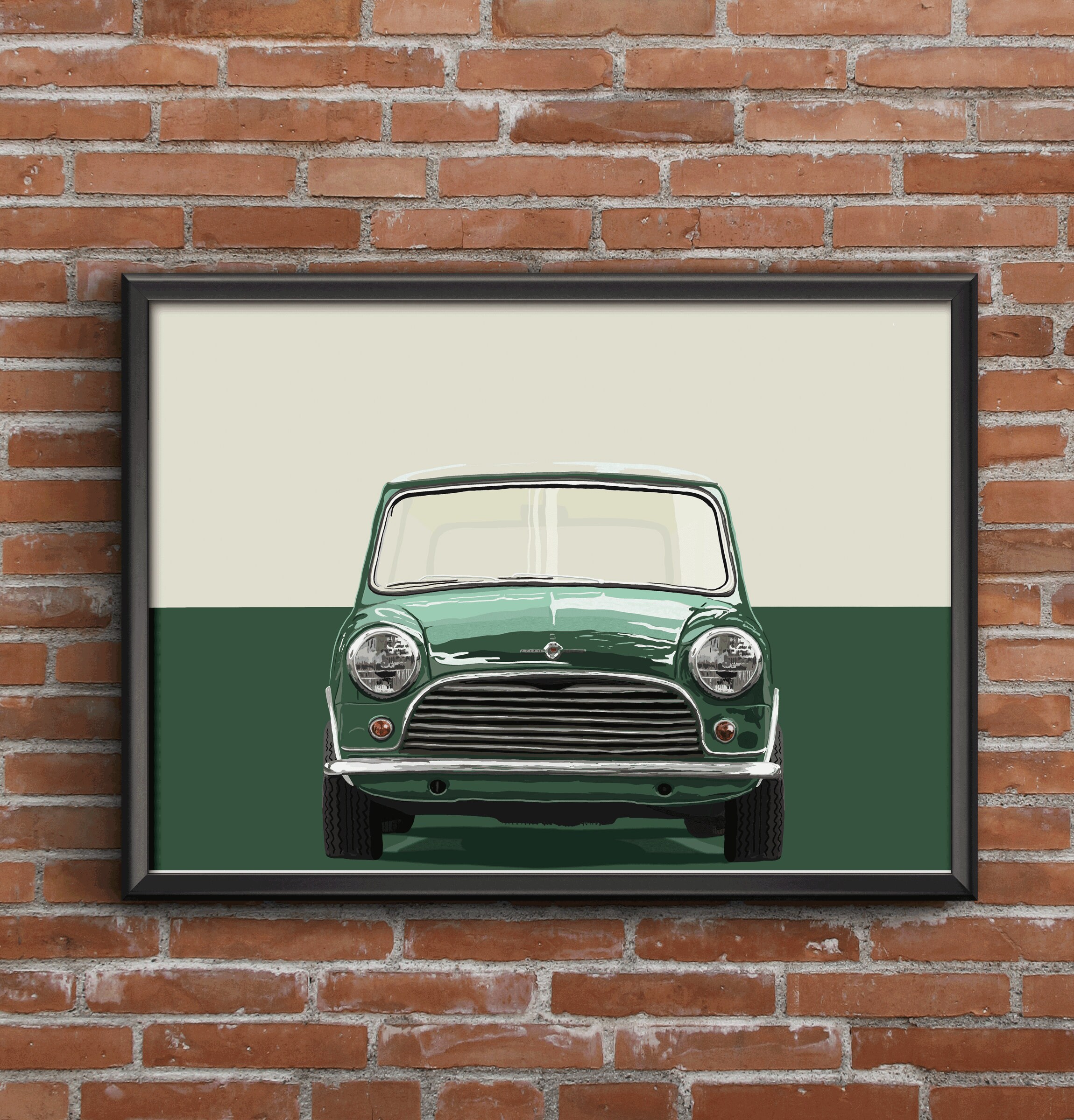 Mini Cooper S Art - Classic Mk1 Austin Mini Cooper S in British Racing ...