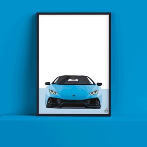 Lamborghini Huracan Art - Lamborghini Huracan Evo Fluo - ilustración