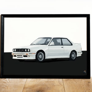 E30 M3 Art - 80&#39;s Icon BMW E30 M3 illustration