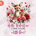 Vintage Valentines Clipart, Retro Valentines, Deer PNG Deer Clipart ...