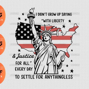 Liberty and justice for all Svg, human rights political sublimation png, 4th of july equality Svg, resist pledge Svg design