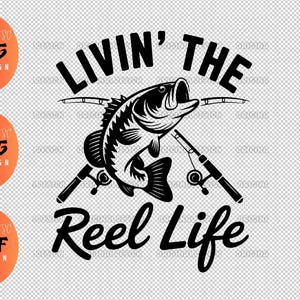 The reel life crappie fish Svg, crappie fishing design Svg, fisherman Svg, fishing design, fisherman Svg, crappie Svg