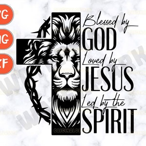 Blessed by god Svg, loved by jesus Svg, Christian Svg, Jesus Svg, Faith Svg, Bible Verse Svg