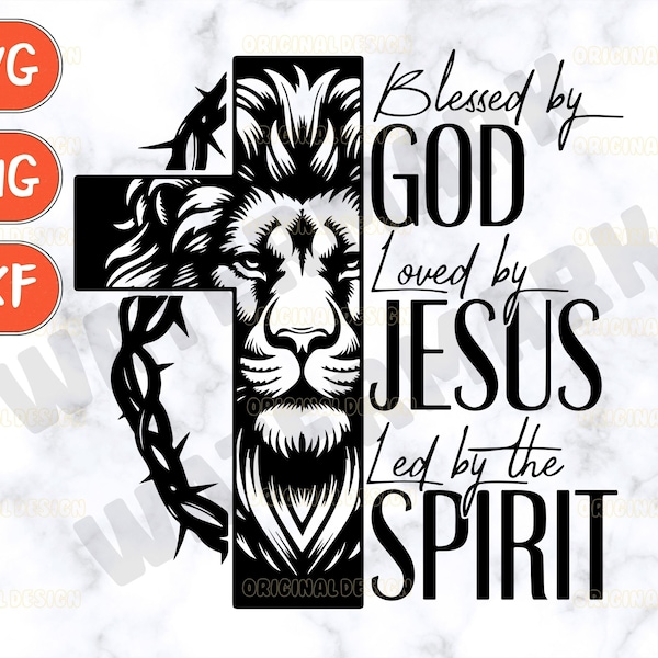 Bendecido por dios Svg, amado por jesús Svg, Christian Svg, Jesús Svg, Faith Svg, Bible Verse Svg