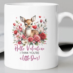 Vintage Valentines Clipart, Retro Valentines, Deer PNG Deer Clipart ...
