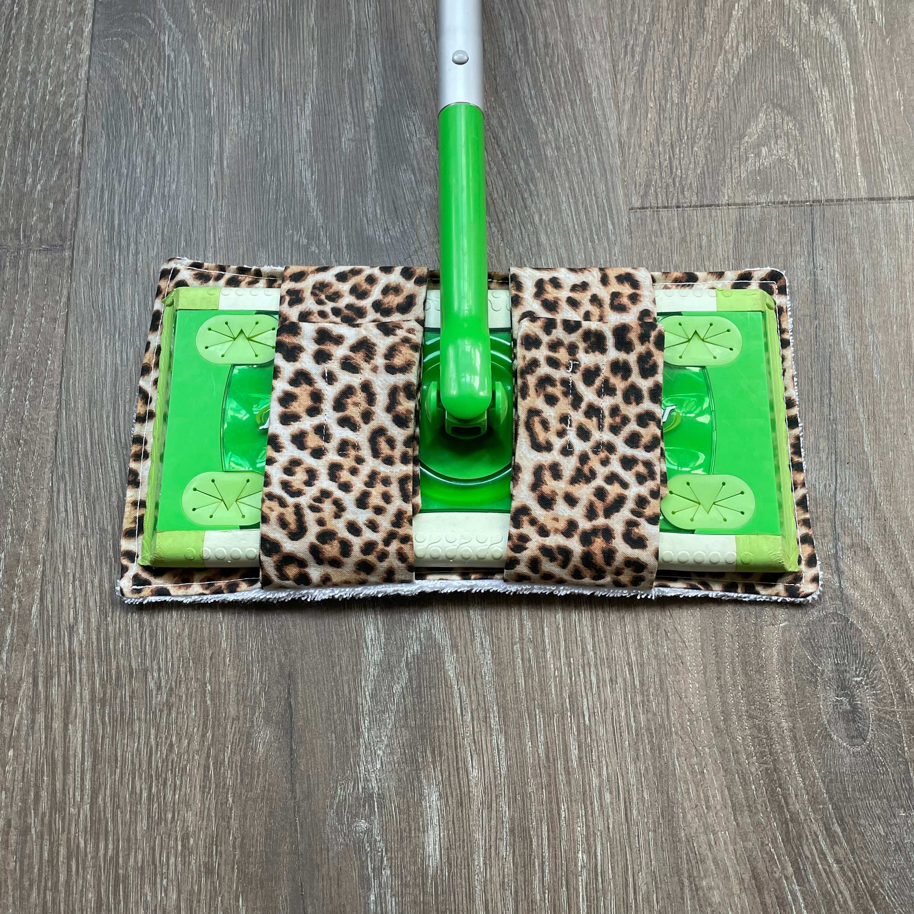 Mop Pads Swiffer Wet Jet Reusable Eco Friendly Handmade Washable Cleaning  Product Terry Cloth Cheetah 