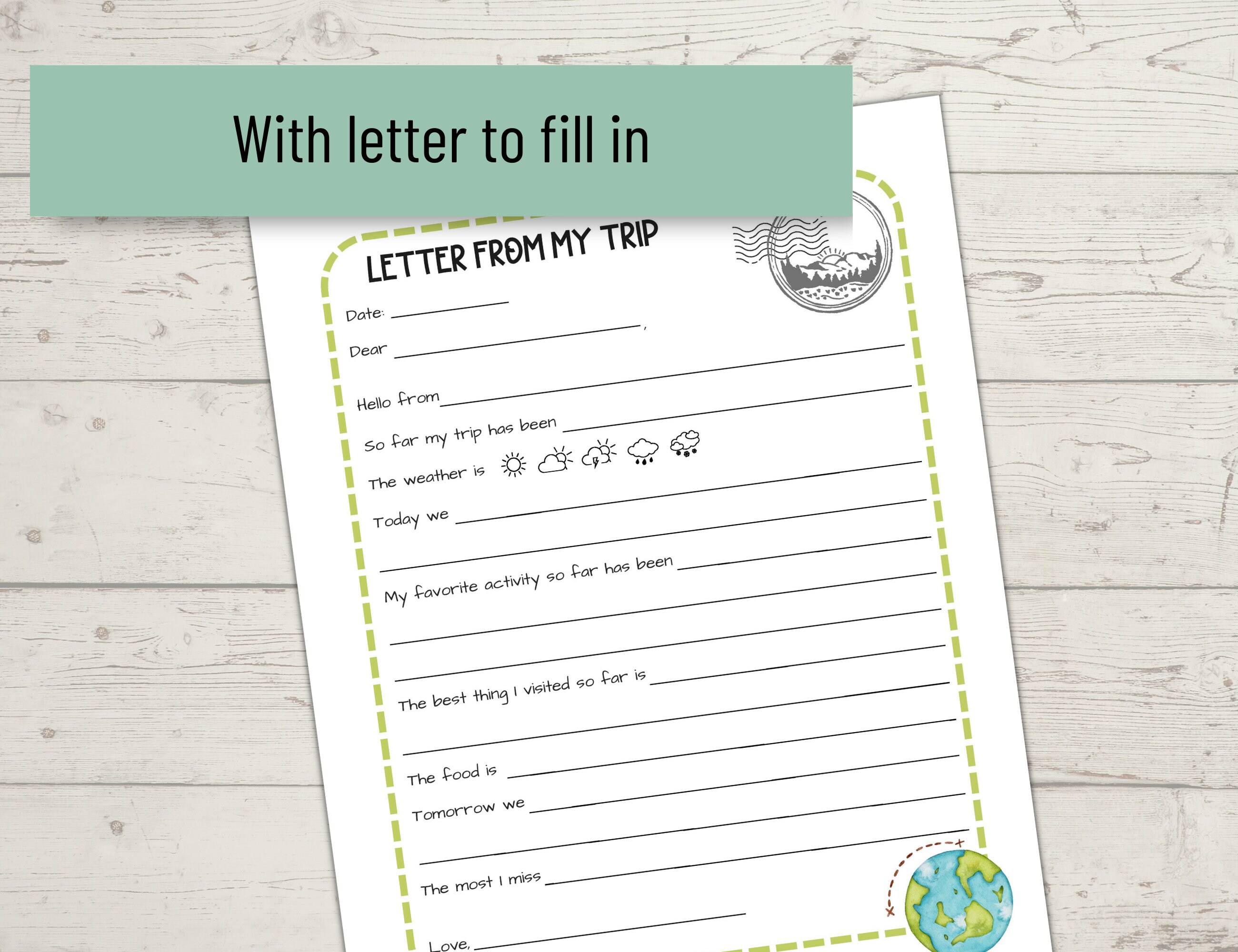 Travel Journal for Kids, Printable Trip Journal, Kids Travel Diary ...