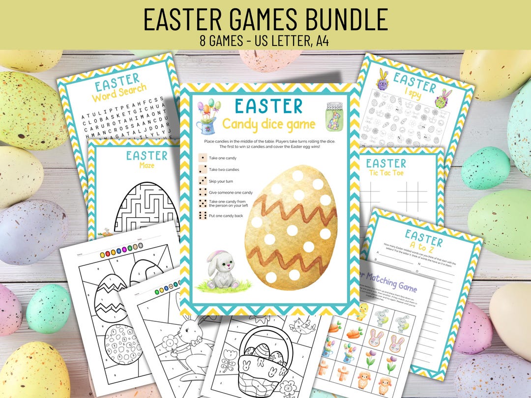 Easter Games Bundle for Kids, Easter Party Games, Easter Family Games ...